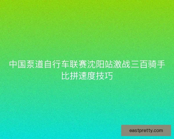 中国泵道自行车联赛沈阳站激战三百骑手比拼速度技巧 中国泵道自行车联赛沈阳站激战三百骑手比拼速度技巧